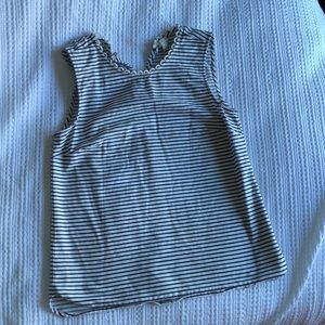 Striped j crew blouse